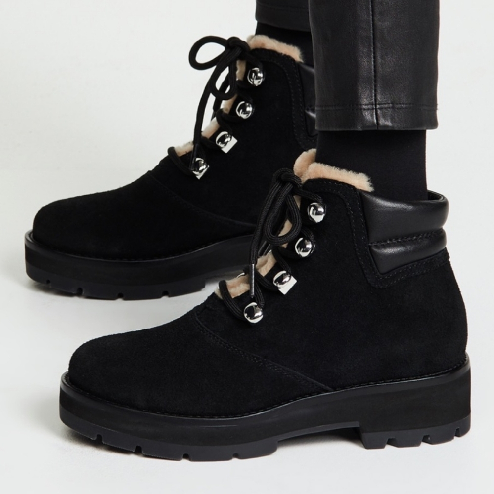 3.1 Philip Lim Dylan Shearling Lug Sole Boots